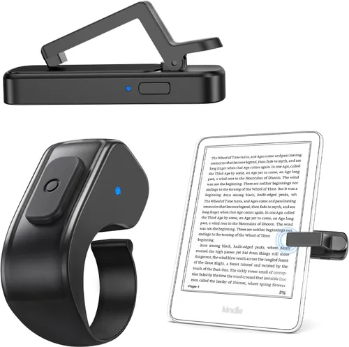 Vista 12 de [Compatible con fundas] Anillo pasador de páginas con control remoto para Kindle Paperwhite Oasis Scribe Kobo eReaders, controles remotos para verde