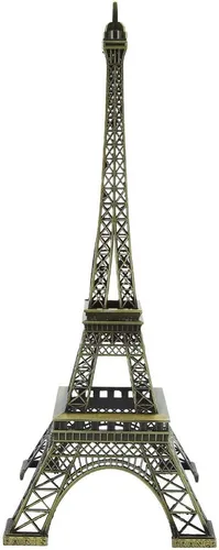 Vista 9 de LIZEALUCKY Estatua de la Torre Eiffel, modelo de torre Eiffel de 10.2 pulgadas, torre decorativa de escritorio de mesa con luz nocturna 3D, luminoso