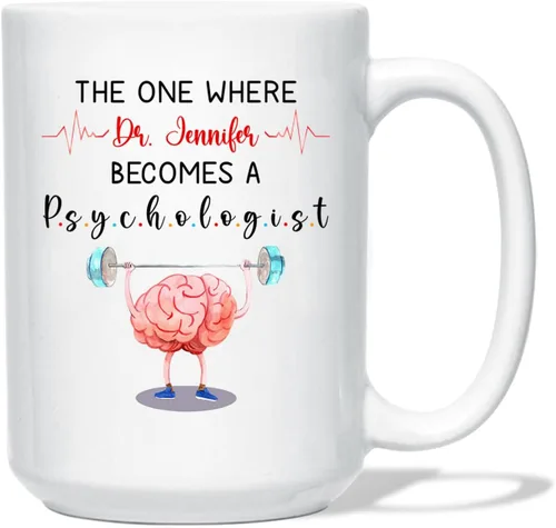 Vista 22 de Taza de café personalizada para psiquiatra jubilada, regalo para el abuelo y la abuela, "A Truly Great Psychiatist Is Hard To Find Difficult To Part