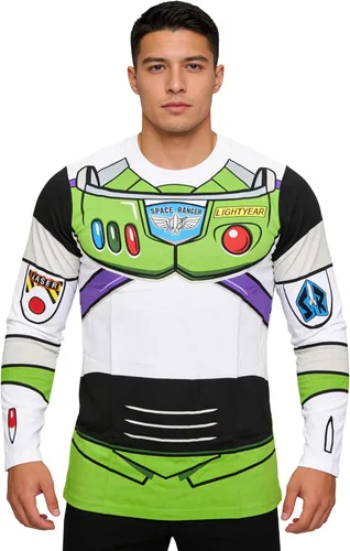 Vista 2 de Camiseta Buzz Lightyear para adultos, disfraz de Toy Story Buzz para Halloween y cosplay