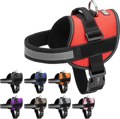 Vista 15 de Dogline Arnés para perro, chaleco reflectante ajustable sin tirones con asa para caminar, entrenar, transpirable, arnés sin estrangulamiento