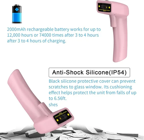 Vista 6 de symcode - Escáner de código de barras inalámbrico USB, lector de código de barras láser 1D de mano (inalámbrico de 2.4 GHz y cable USB2.0) Escáner