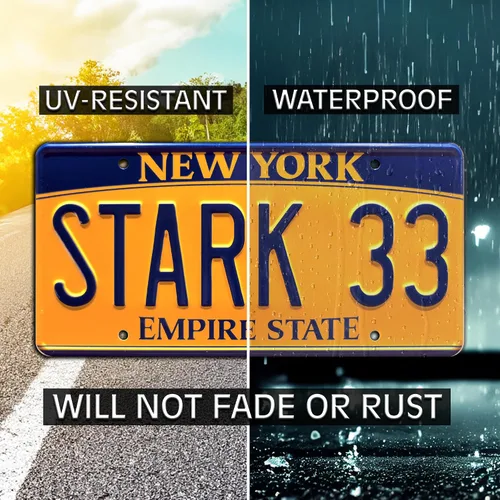 Vista 5 de Iron Man Tony Stark Matrículas estampadas de metal