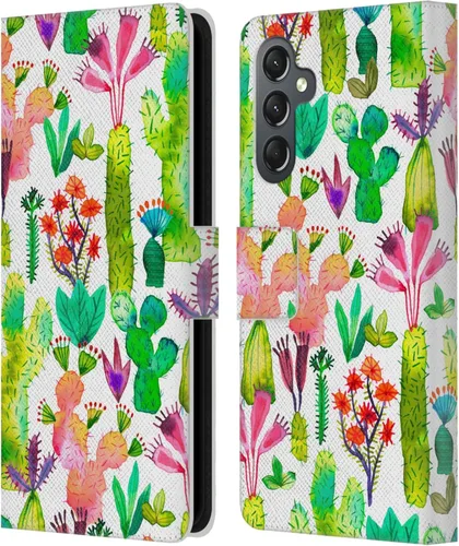 Vista 72 de Head Case Designs Officially Licensed Ninola Brushstrokes Black Summer Patterns Leather Wallet Case Compatible with Samsung Galaxy A07 4G