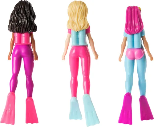 Vista 8 de SwimWays Barbie Personajes de Buceo Paquete de 3, Accesorios de Piscina y Juguetes de Piscina para Niños, Suministros para Fiestas en la Piscina