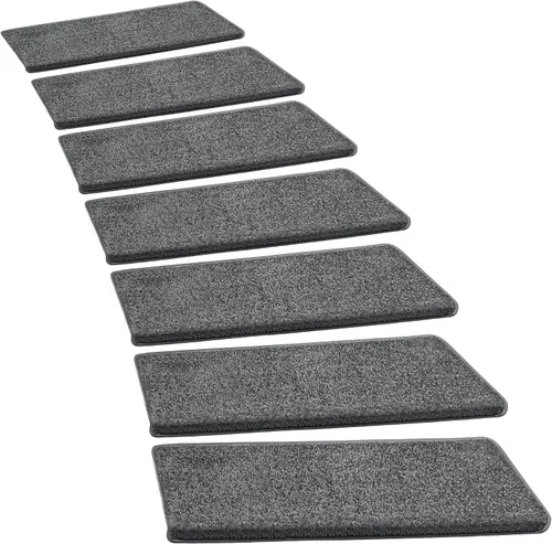 Vista 38 de PURE ERA Bullnose - Juego de peldaños de alfombra para escaleras sin cinta, antideslizantes, protectores de escaleras para interiores, alfombras