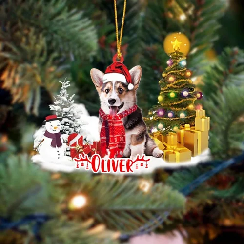 Vista 197 de NAZENTI Adorno personalizado de gato abisinio con árbol de pino, adorno de Navidad personalizado para perros amantes de las mascotas, colgante