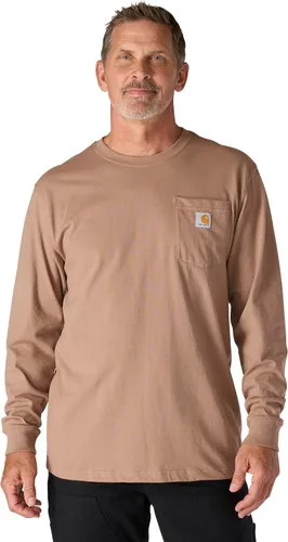 Vista 18 de Carhartt Camiseta de trabajo de manga larga con bolsillo para hombre Negro
