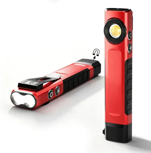Vista 2 de Anhay Linternas recargables de 1500 lúmenes EDC linterna plana con 8 modos, linternas de bolsillo impermeables, linternas pequeñas magnéticas