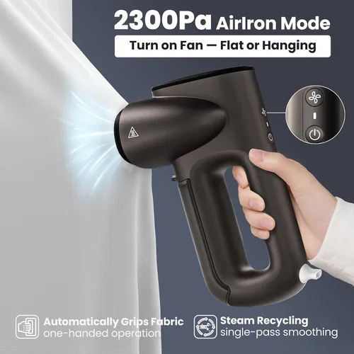 Vista 3 de Neakasa Magic 1 vaporizador al vacío, vaporizador de mano para ropa de viaje, succión de 2300 Pa para agarres de ropa, plancha de vapor 2 en 1