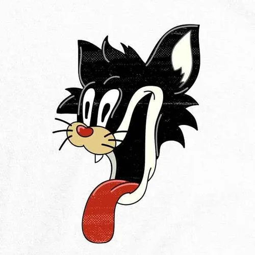 Vista 3 de Pop Threads Cartoon Comic Cat Face Funny Retro Horror Graphic Tee T-Shirt for Men