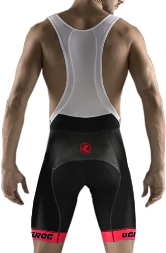 Vista 60 de UGLY FROG Designs - Pantalones cortos de ciclismo con pantalones cortos con peto, pantalones cortos de ciclismo Pro/BIP, acolchado 3D Coolmax
