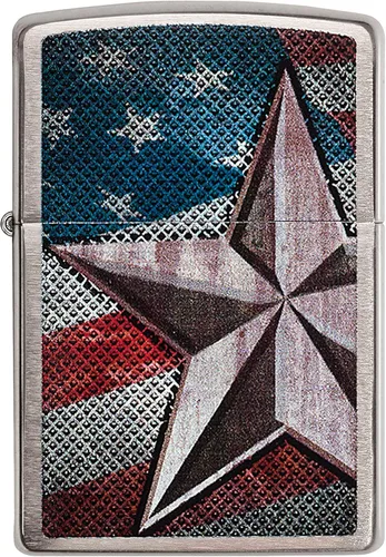 Vista 2 de Zippo encendedores con la bandera de EE. UU.