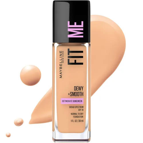 Vista 18 de Maybelline Fit Me Dewy + base líquida suave de maquillaje, Mocha, 1 unidad (el empaque puede variar)