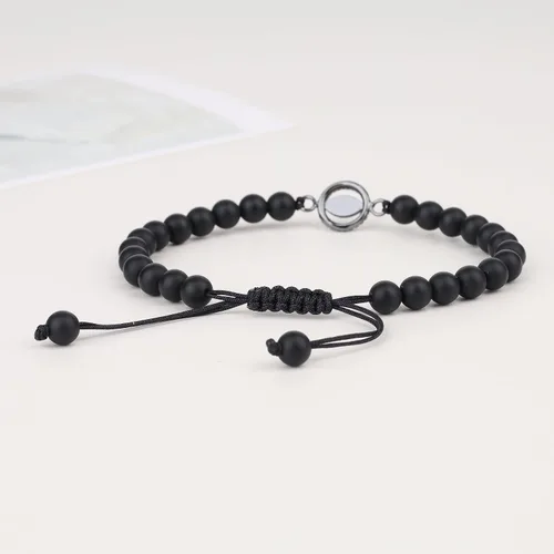 Vista 6 de COAI Pulsera de mal de ojo con cuentas de piedra