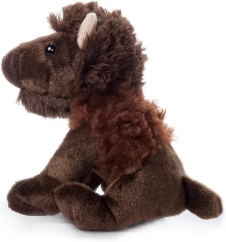 Vista 3 de The Petting Zoo Peluche de bisonte, regalos para niños, animales del zoológico Wild Onez Babiez, juguete de peluche de bisonte de 6 pulgadas