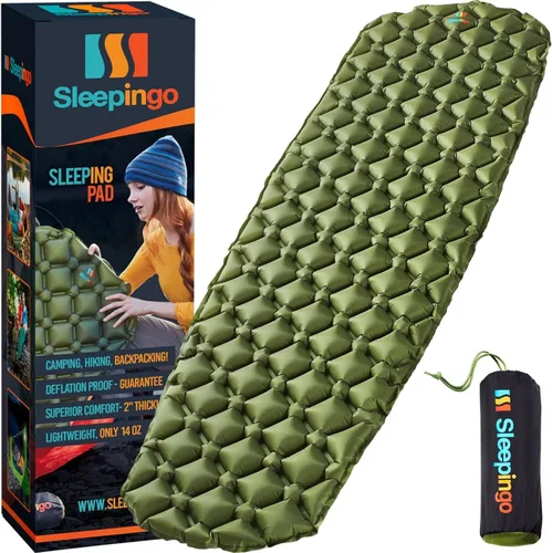 Vista 12 de Sleepingo Colchoneta de dormir ultraligera - Colchón inflable y compacto de aire de camping para mochileros, senderismo - Nuevo