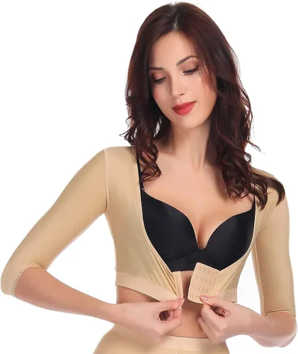 Vista 5 de Mangas de compresión de brazo para mujer moldeadores superiores más delgados postoperatorios corrector de postura moldeadores