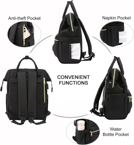Vista 5 de LOVEVOOK Mini mochila para mujer mochila pequeña para adolescentes linda mochila de moda con puerto de carga USB Mochilas Daypack