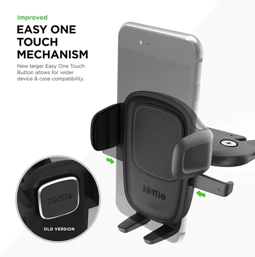 Vista 5 de iOttie Easy One Touch 5 - Soporte de ranura para CD con base de montaje adicional para salpicadero, soporte universal para teléfono para iPhone