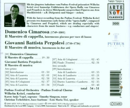 Vista 2 de Cimarosa El Maestro Di CappellaPergolesi El Maestro Di Música