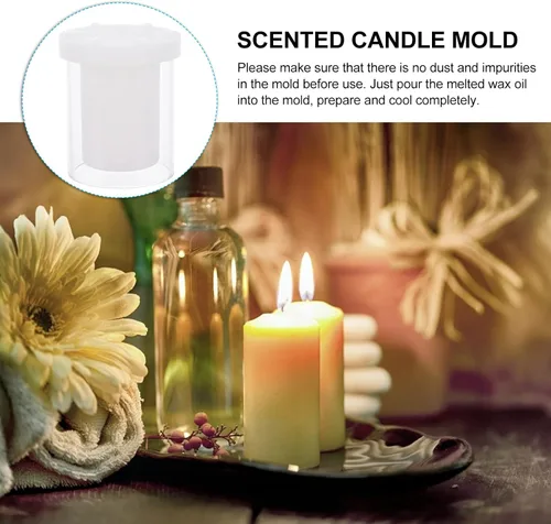Vista 9 de EXCEART Cilindro de plástico hueco para velas creativas que hace fácil de limpiar, duradero y flexible para decoraciones únicas