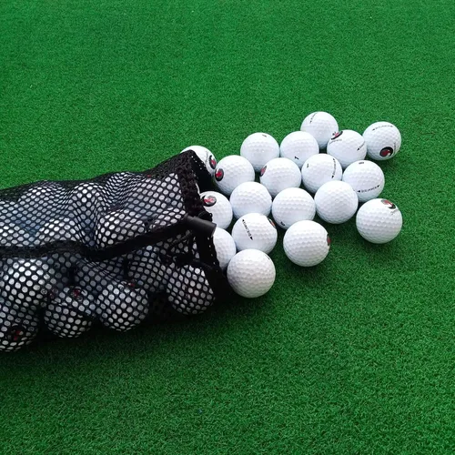 Vista 5 de 2 bolsas de malla para pelotas de golf y pickleballs, bolsa de malla de golf, bolsa de red multiusos, apta para pelotas de tenis de mesa