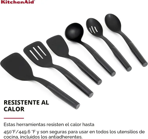 Vista 4 de KitchenAid Juego de herramientas universal, 6 piezas, negro