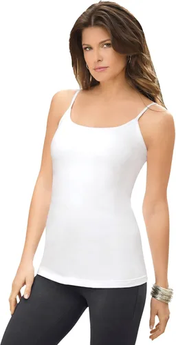 Vista 18 de Roaman's Cami de talla grande para mujer con brasier integrado y correas ajustables