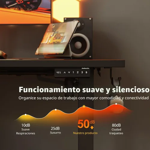 Vista 7 de Agilestic Escritorio de Pie en Forma de L de 59 Pulgadas de Altura Ajustable, Escritorio de Esquina Eléctrico de Pie, Mesa de Computadora Sit Stand