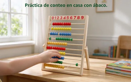 Vista 6 de MAGIKON Marco de números de madera para contar, ábaco de 10 filas para niños que aprenden matemáticas (11-1/2 pulgadas)