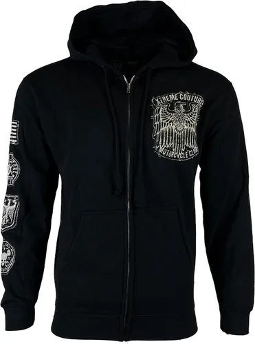 Vista 2 de Xtreme Couture by Affliction - Sudadera con capucha con cremallera para hombre