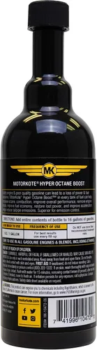 Vista 3 de MotorKote Tratamiento de combustible Hyper Octane Boost 16oz, paquete de 6