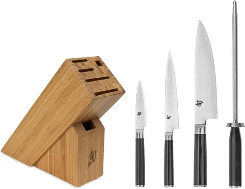 Vista 11 de Shun Juego clásico de 3 piezas Build-A-Block, incluye cuchillo de chef de 8 pulgadas, acero para afilar y bloque, juego de cuchillos japoneses