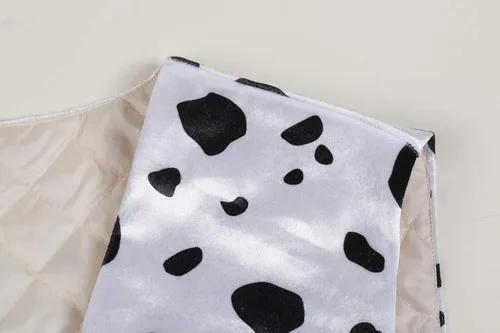 Vista 5 de Hestenve Chaleco de disfraz hippie vintage con estampado de vaca para hombre