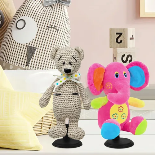 Vista 7 de STOBOK Doll Stand, 4pcs 15cm Doll Display Stand s Storage Rack Portable Display Holder house Accessories for Storage, Figure Holder