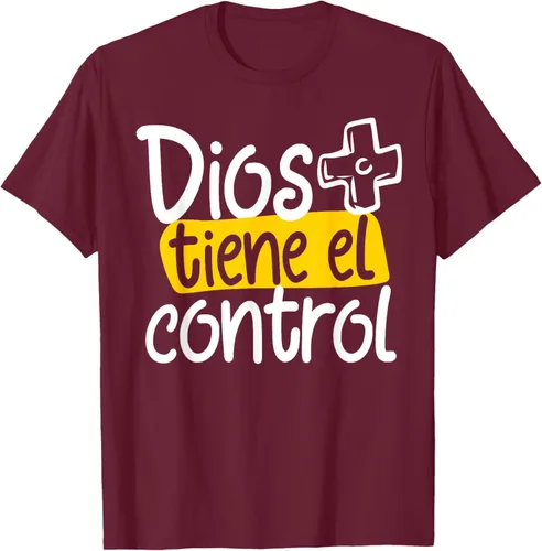 Vista 14 de Regalo Cristiano En Español Christian Spanish Dios Tiene Con Camiseta, Negro