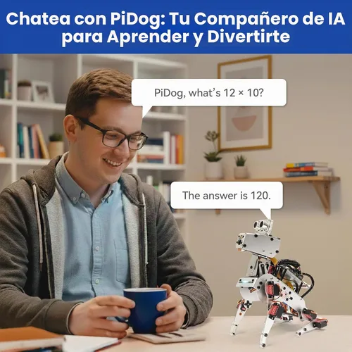 Vista 7 de SunFounder Kit de robot AI con Raspberry Pi Zero 2 W+tarjeta TF 32G, ChatGPT-4o habilitado con comando de voz y reconocimiento de video, control