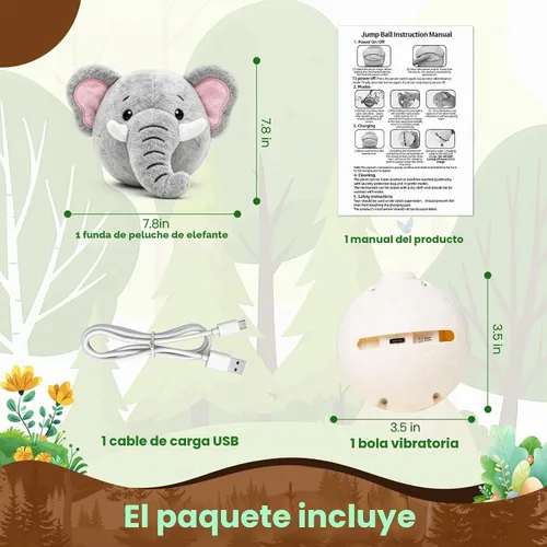 Vista 7 de Juguetes interactivos mejorados para perros, juguete para perros que se mueve automáticamente con bola que rebota chirriante y modo de grabación