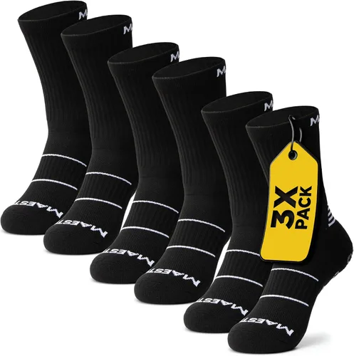 Vista 7 de Maestro - Calcetines de agarre de fútbol para hombres y mujeres con almohadillas antideslizantes, ideales para fútbol, baloncesto y deportes