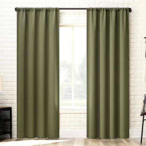 Vista 15 de [Usado] Sun Zero Bergen - Panel de cortina 100% opaco con orificios para el cortinero, calidad de teatro, nivel extremo de bloqueo de luz, 40 x 63