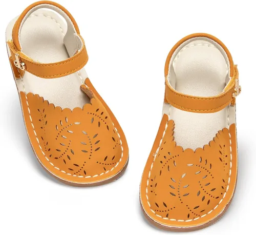 Vista 121 de THEE BRON Sandalias cómodas para niñas, zapatos para niños, sandalias rellenas