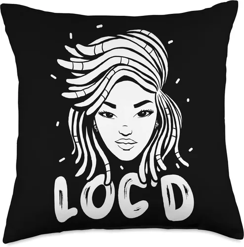 Vista 5 de Locs Afro Dreadlocks Love Natural Beauty Hair It's the Locs for Me-Afro Hair - Almohada negra americana africana, 16 x 16 pulgadas, multicolor