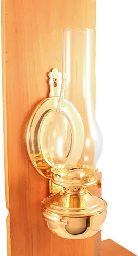 Vista 6 de Vermont Linternas "Mansfield Colgador para pared, diseño con texto de latón lámpara de aceite 14
