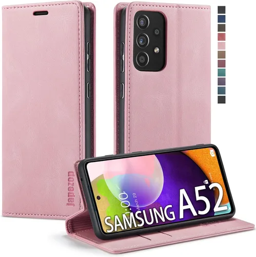 Vista 35 de Funda tipo cartera para Samsung Galaxy A52 5G con bloqueo RFID, color negro