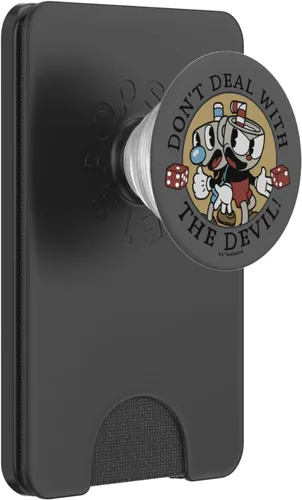 Vista 8 de Cuphead and Mugman Don't Deal With The Devil Dicey - PopSockets Grip and Stand for Phones and Tablets, Negro