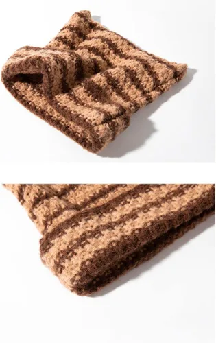 Vista 4 de Gorro de gato con orejas para mujer, gorros holgados para mujer, accesorios grunge, sombreros de ganchillo