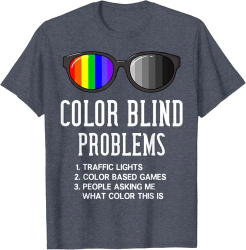 Vista 25 de Color Blind Problems - Camiseta para regalo con gafas de prueba
