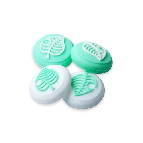 Vista 3 de LICHIFIT Joystick Rocker Case Thumb Sticks Grip Cover Analog Caps for Animal Crossing for SwitchLite Joy-Con Controller Replacement Leaf Modified