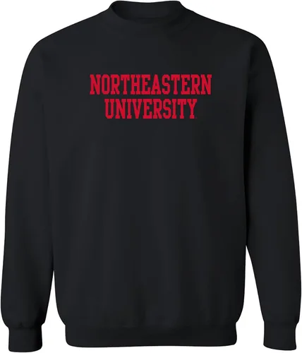 Vista 60 de UGP Campus Apparel NCAA Bloque Básico, Cuello Redondo Color del Equipo, Colegio, Universidad Cremalleras Akron Navy